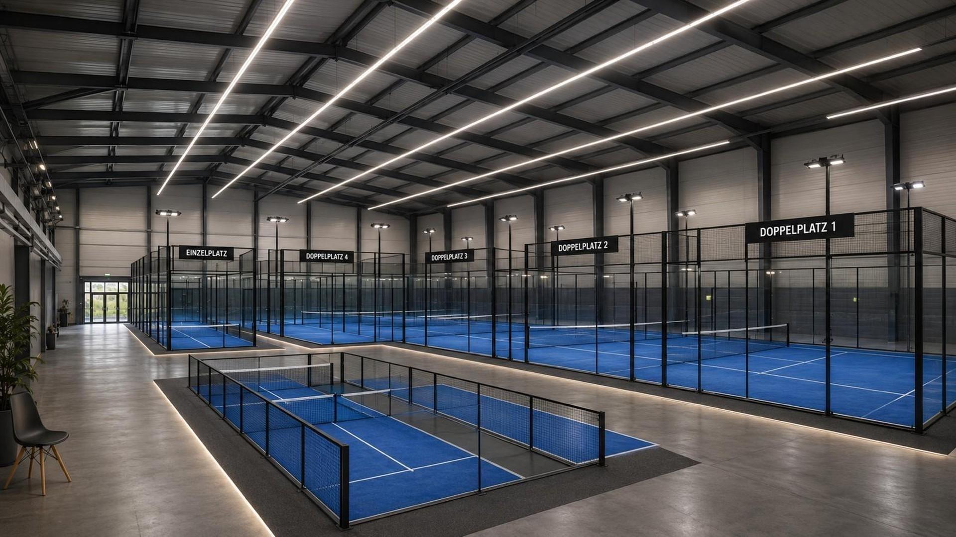 Padelball-Plätze Innenbereich