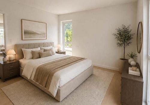 Schlafzimmer möbliert