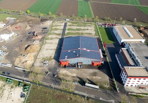 Grundstück mit Halle Blick Nord
