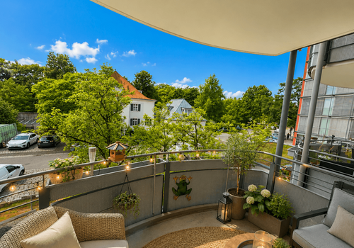Blick vom Balkon