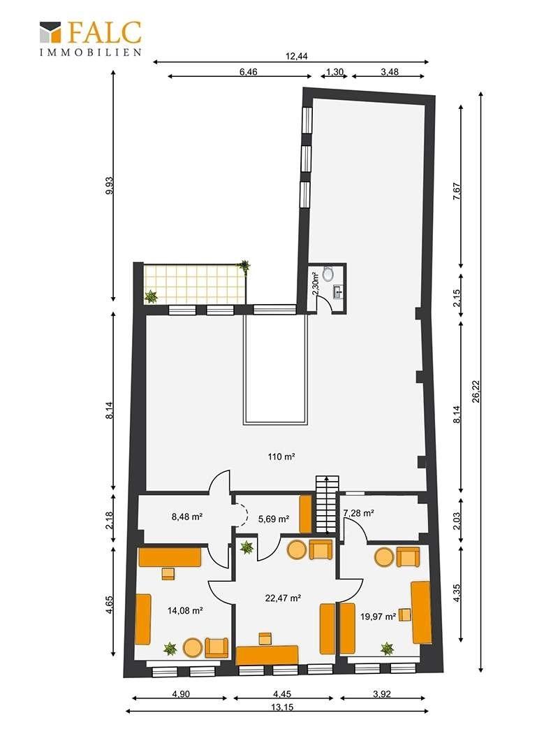 Grundriss OG Laden Mitte 