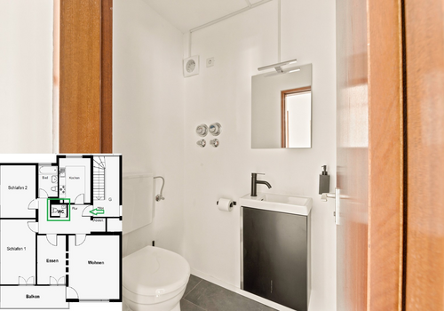 Separates & modernes WC 