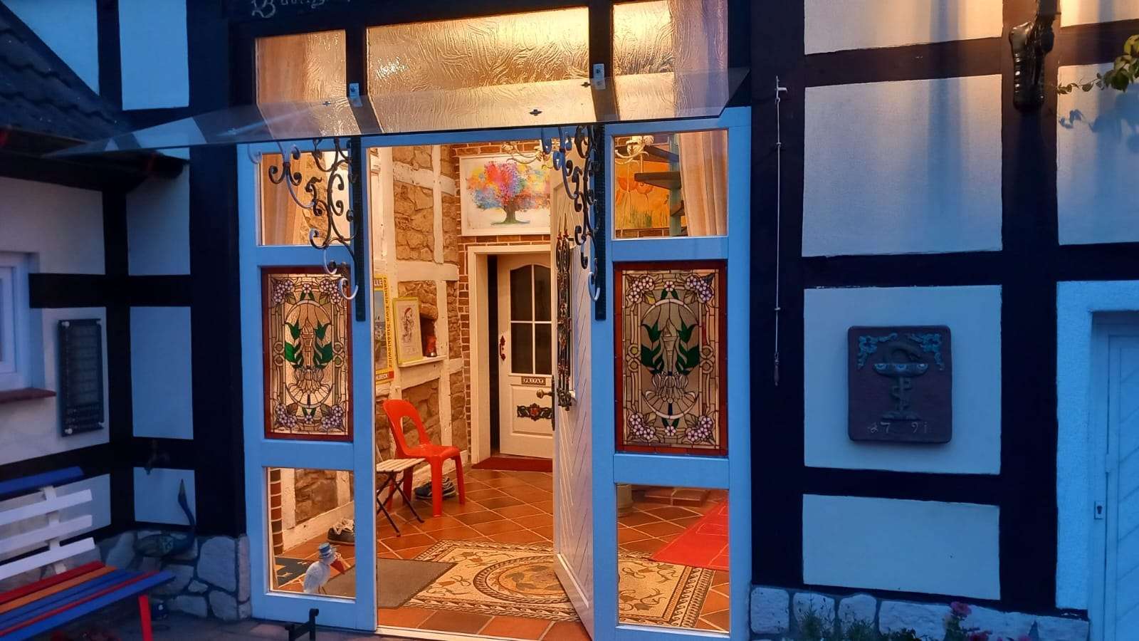 Haus-Eingang nachts