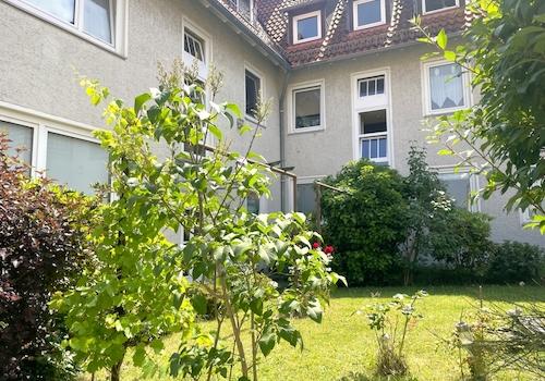 Ruhiger und geschützter Gemeinschaftsgarten