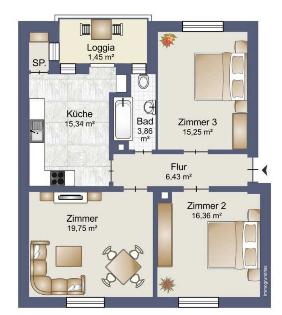 Grundriss Wohnung