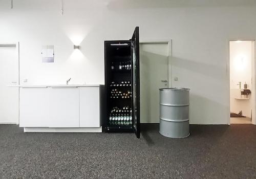 Arbeitsbereich hinter Screen