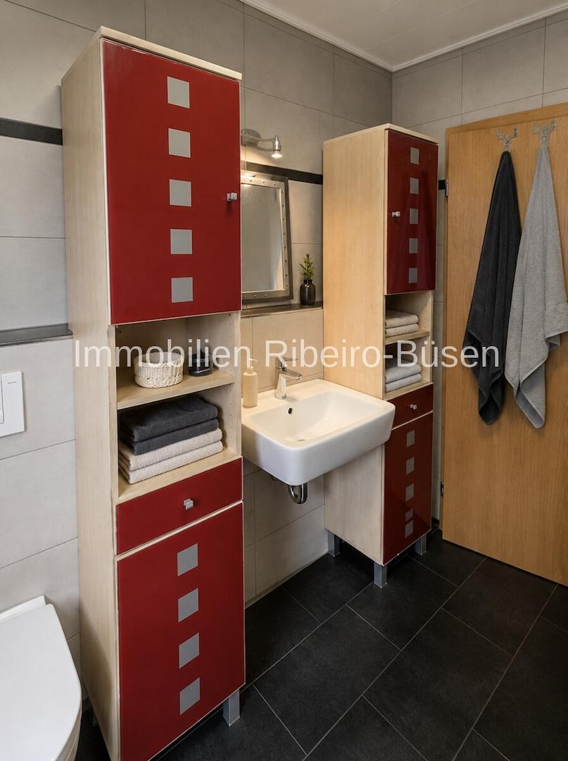 Das Badezimmer im Erdgeschoss