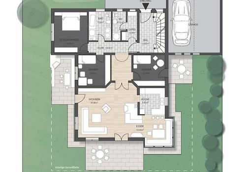 Grundriss Erdgeschosswohnung