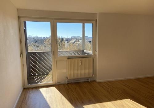 Blick zum Balkon