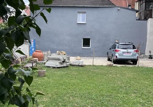 Blick auf Giebelfassade