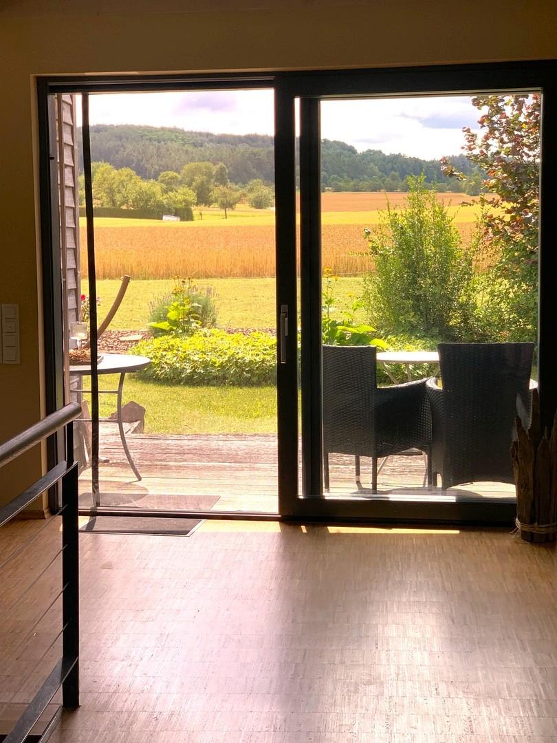 Blick auf die Terrasse