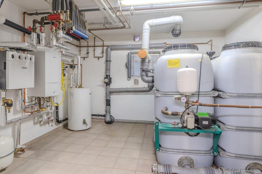 Moderne Haustechnik mit Regenwassernutzung
