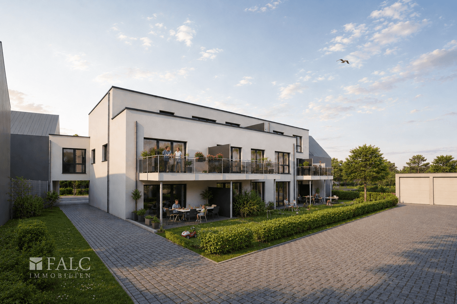 Rückansicht mit Durchfahrt
