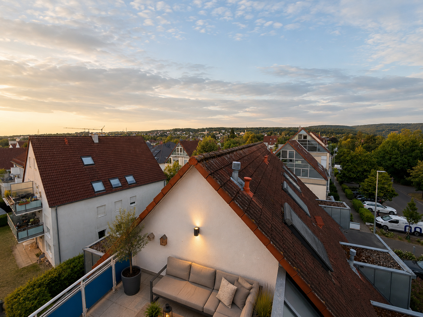 Ausblick aus dem Schlafzimmer