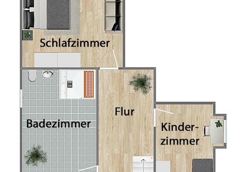 Grundriss Dachgeschoss (nicht maßstabsgetreu)