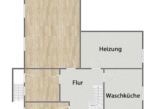 Grundriss Kellergeschoss (nicht maßstabsgetreu)