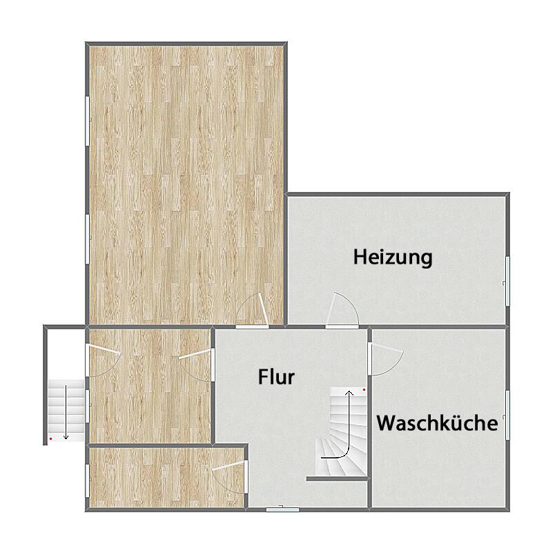 Grundriss Kellergeschoss (nicht maßstabsgetreu)