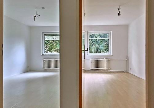 Blick in beide Schlafzimmer
