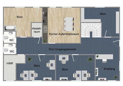 Grundriss Erdgeschoss (nicht maßstabsgetreu)