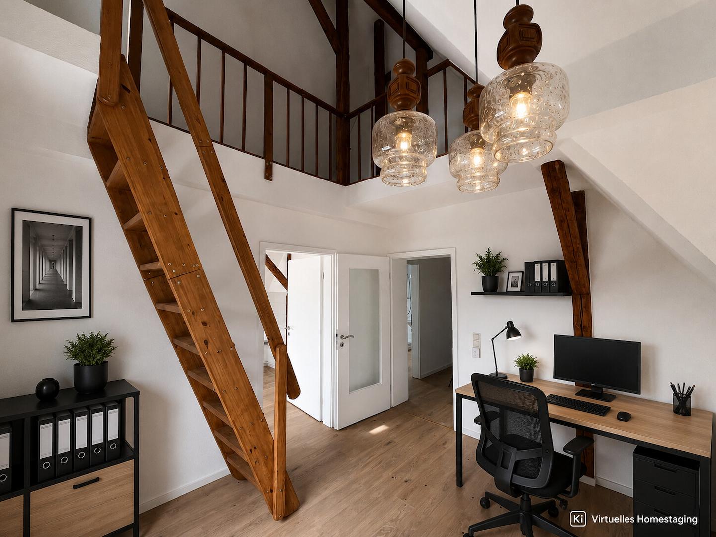 Büro virtuell eingerichtet (KI)
