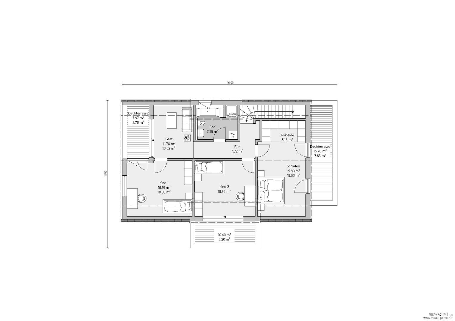 Grundriss Obergeschoss
