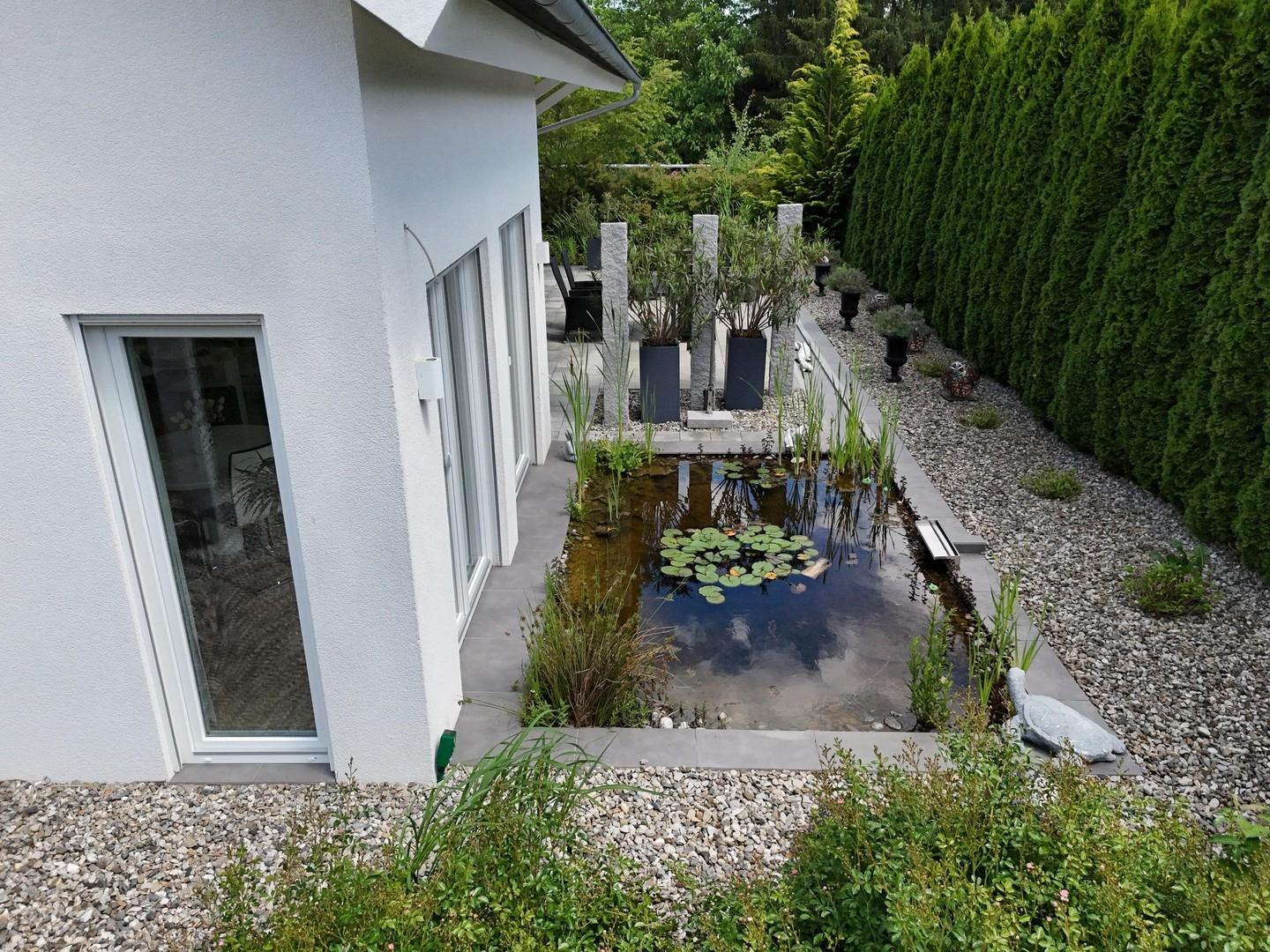Südterrasse mit Teich (2)