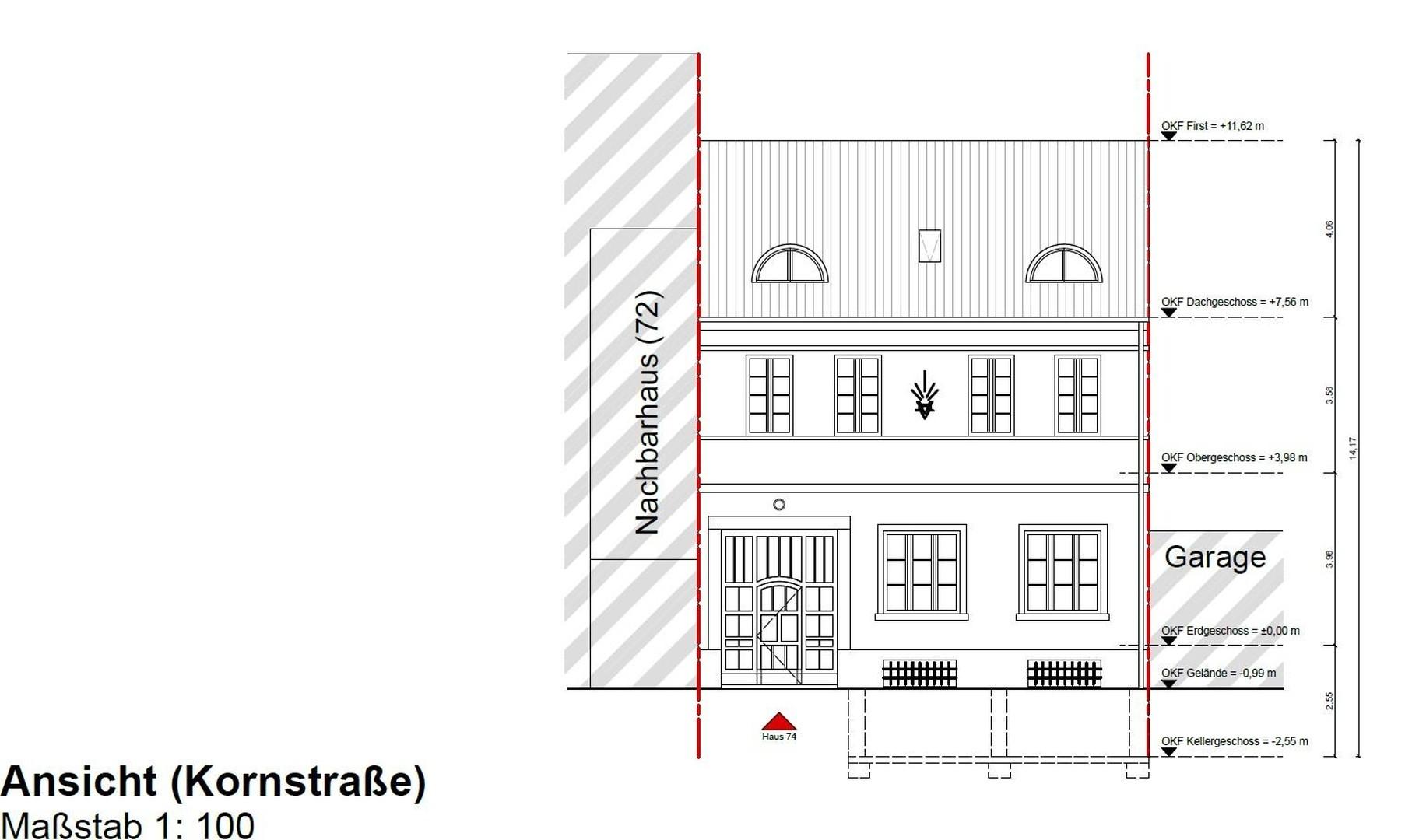 Ansicht Kornstraße
