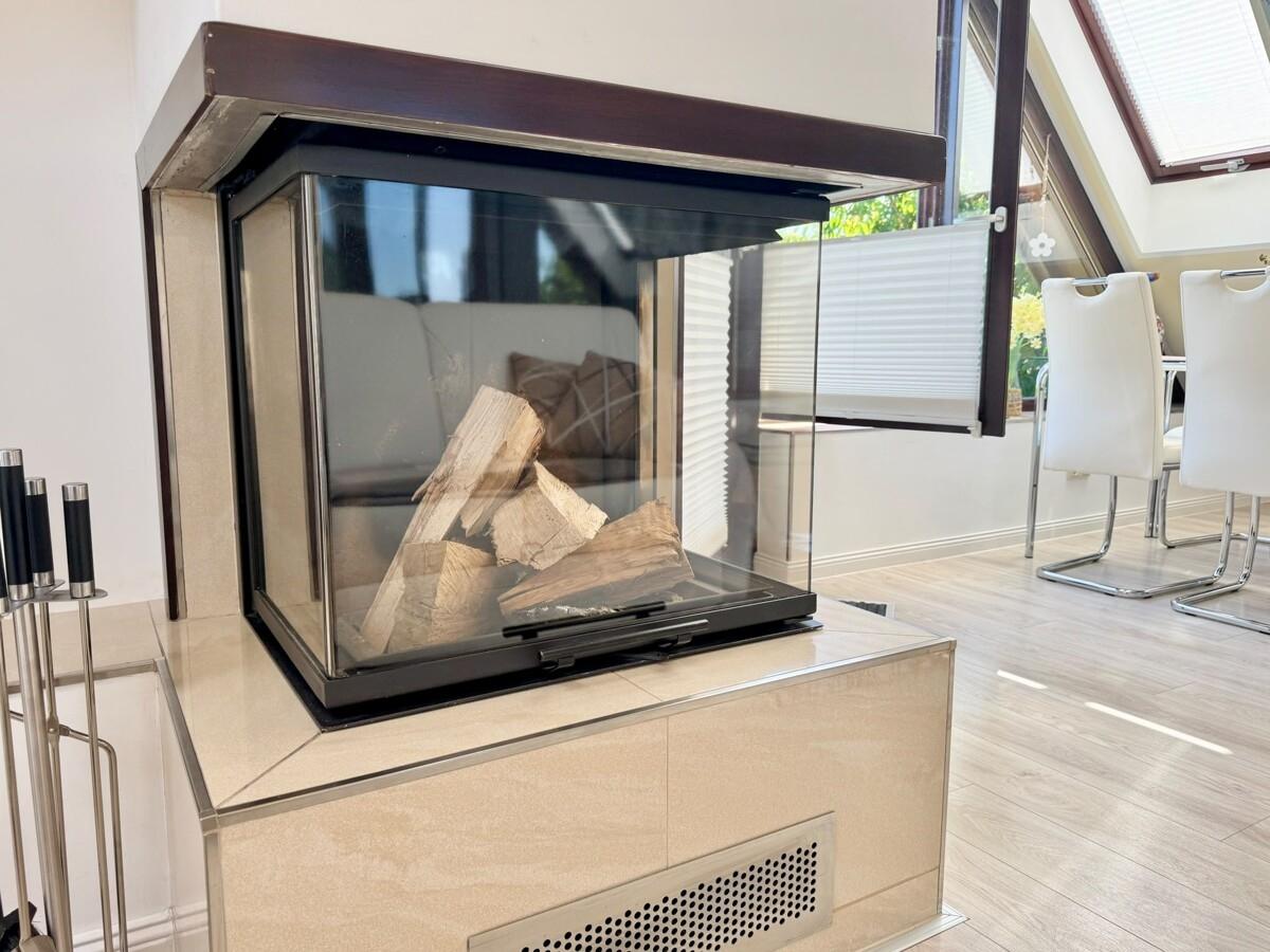 Kamin im Wintergarten