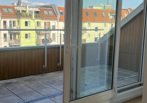 Blick auf die Dachterrasse