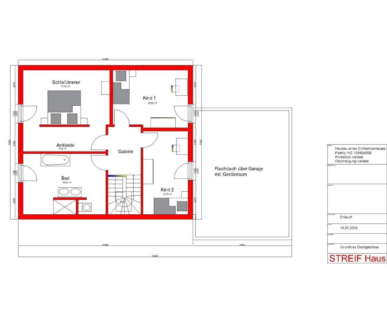 Grundriss Dachgeschoss
