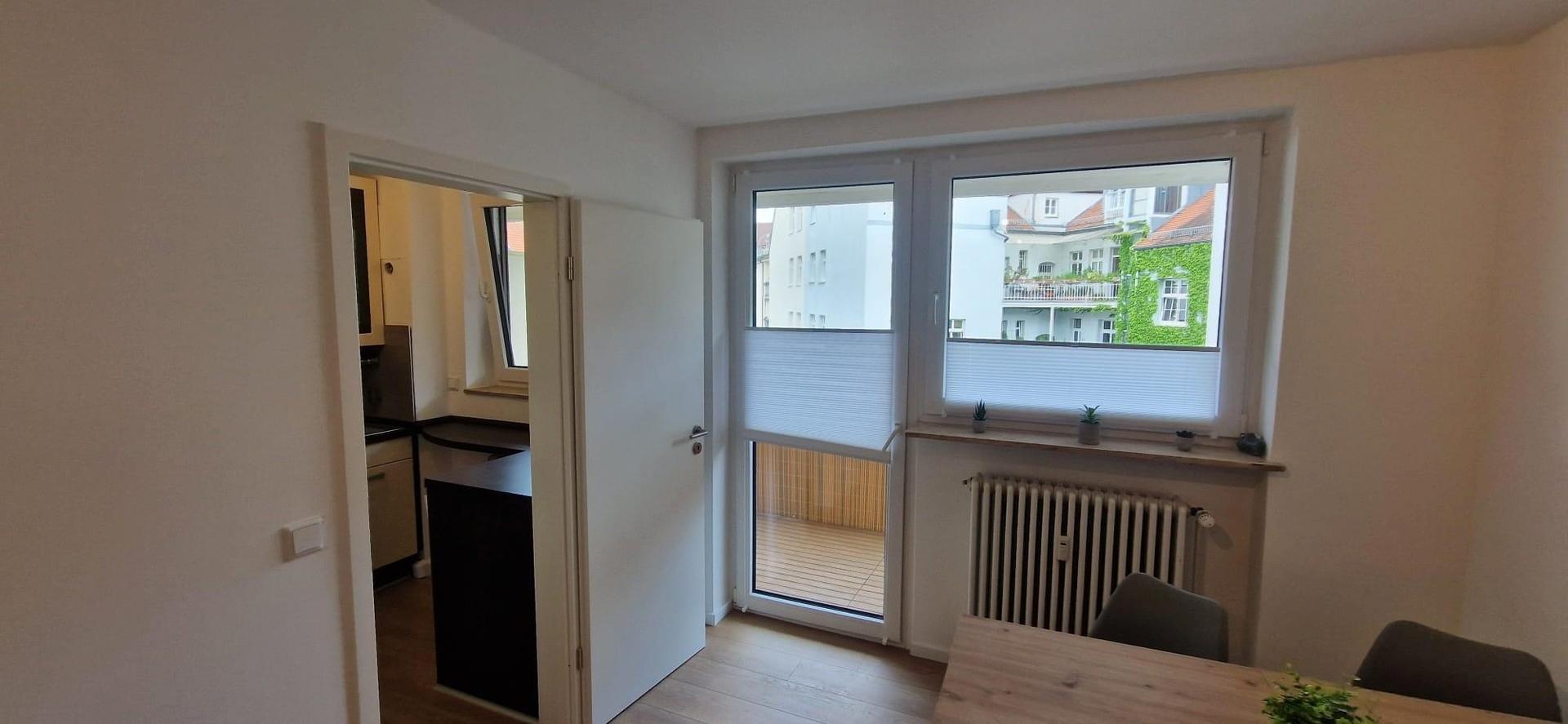 Blick auf den Balkon 