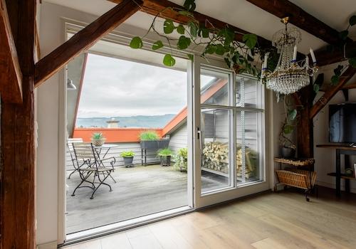 Wohnbereich, Blick Terrasse 2