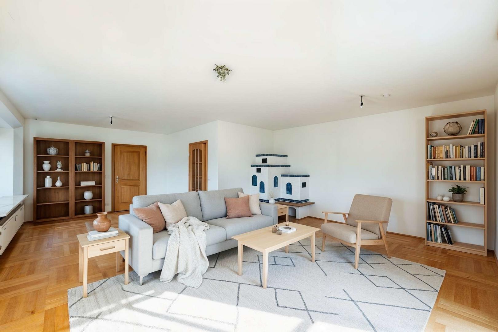 Wohnzimmer - KI-möbliert