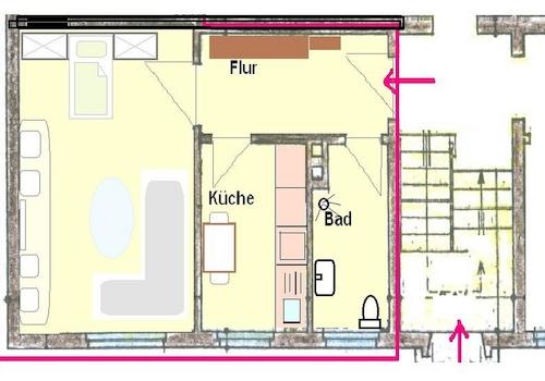 Grundriss Apartment EG
