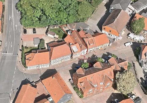 Luftbild, Lage in der Altstadt