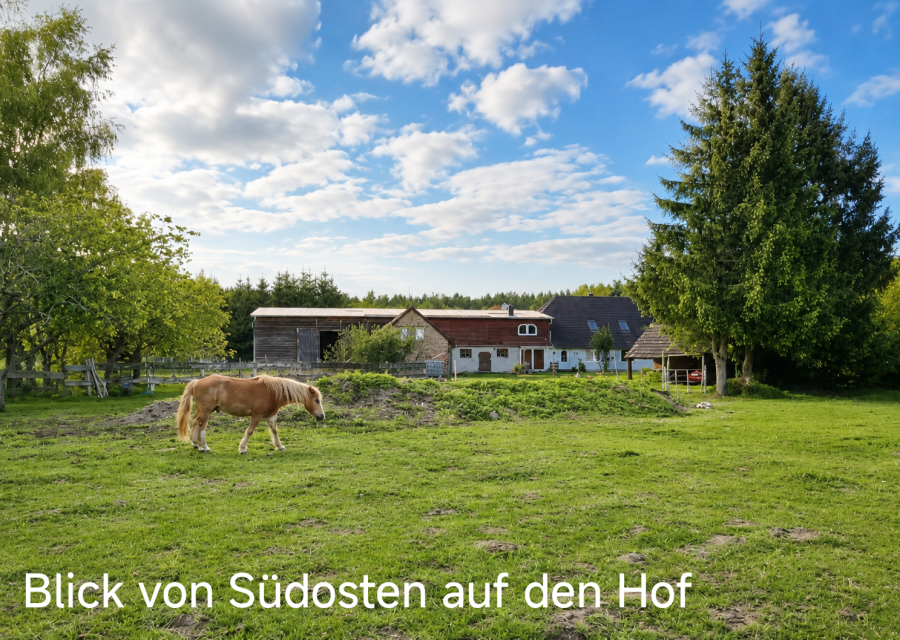 Blick von Südosten auf den Hof