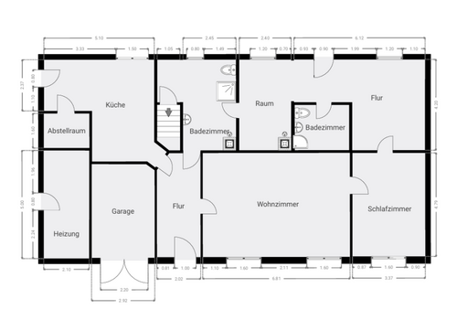 Grundriss Wohngebäude EG
