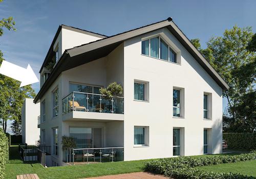 seitliche Hausansicht