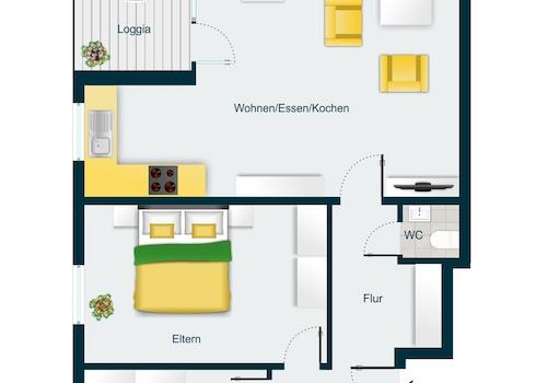 Grundriss der Wohnung