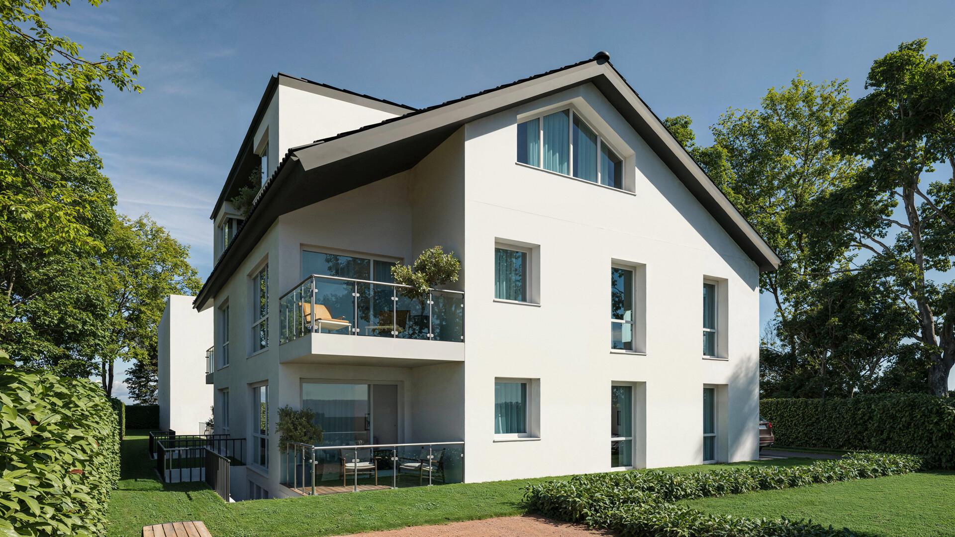 seitliche Hausansicht