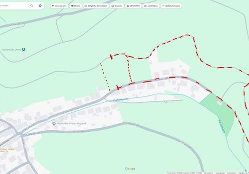 Fußweg auf die Nordseite