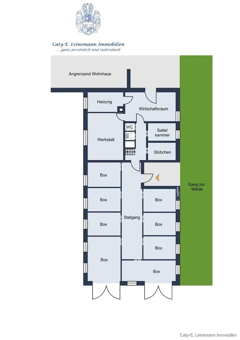Grundrissskizze Stallgebäude