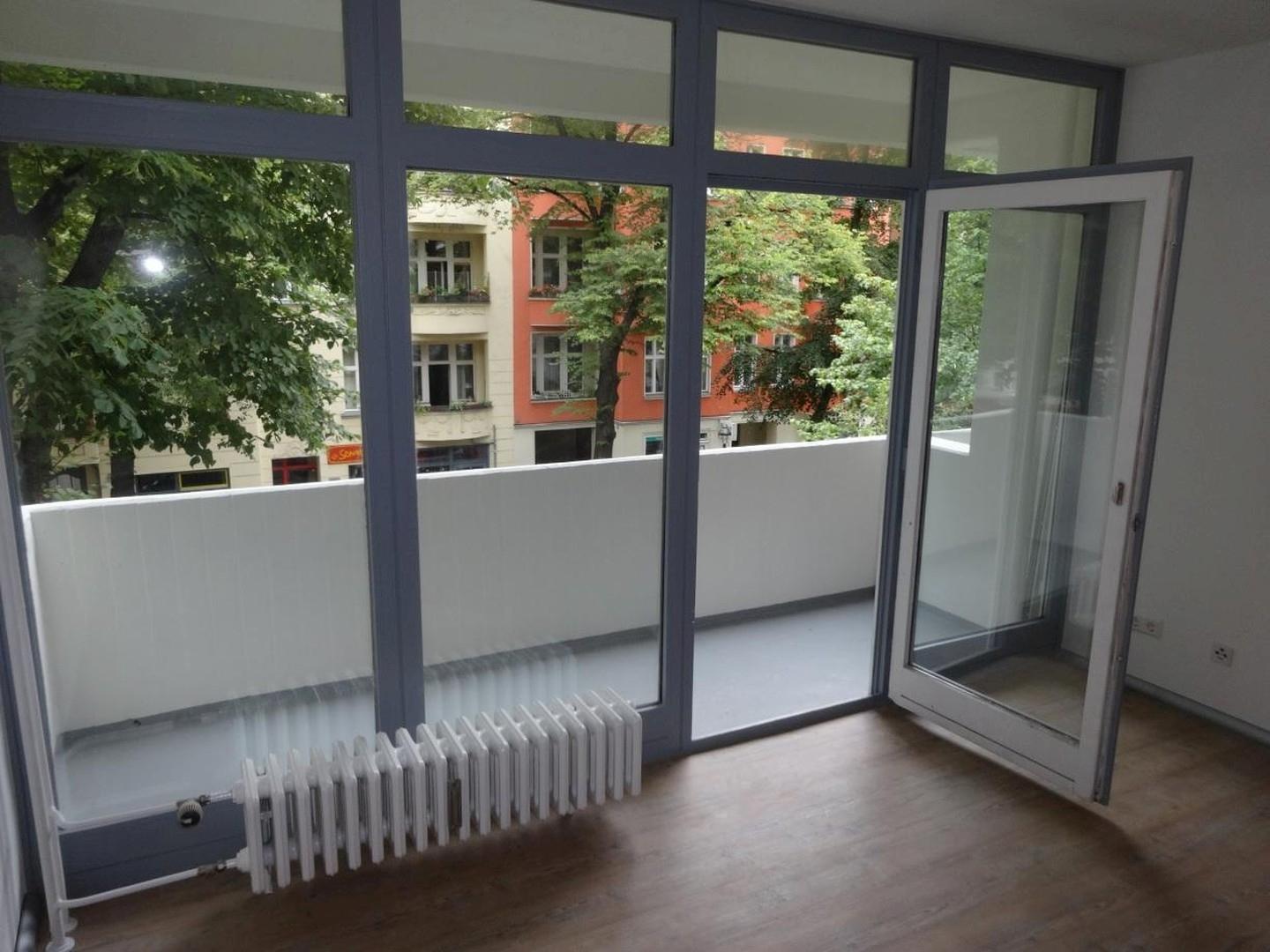 Blick zum Balkon