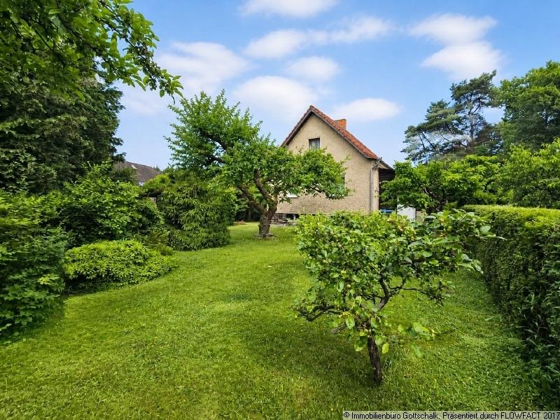 Blick vom Garten aufs Haus