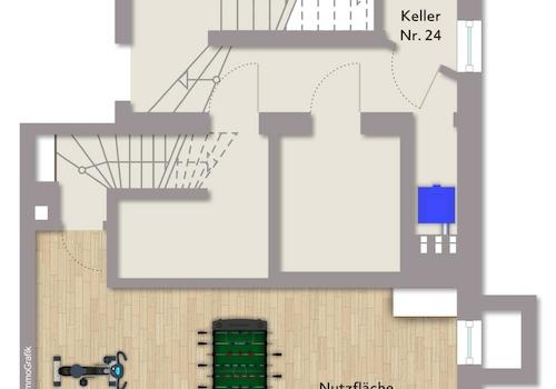 Grundriss möglicher Wohnkeller