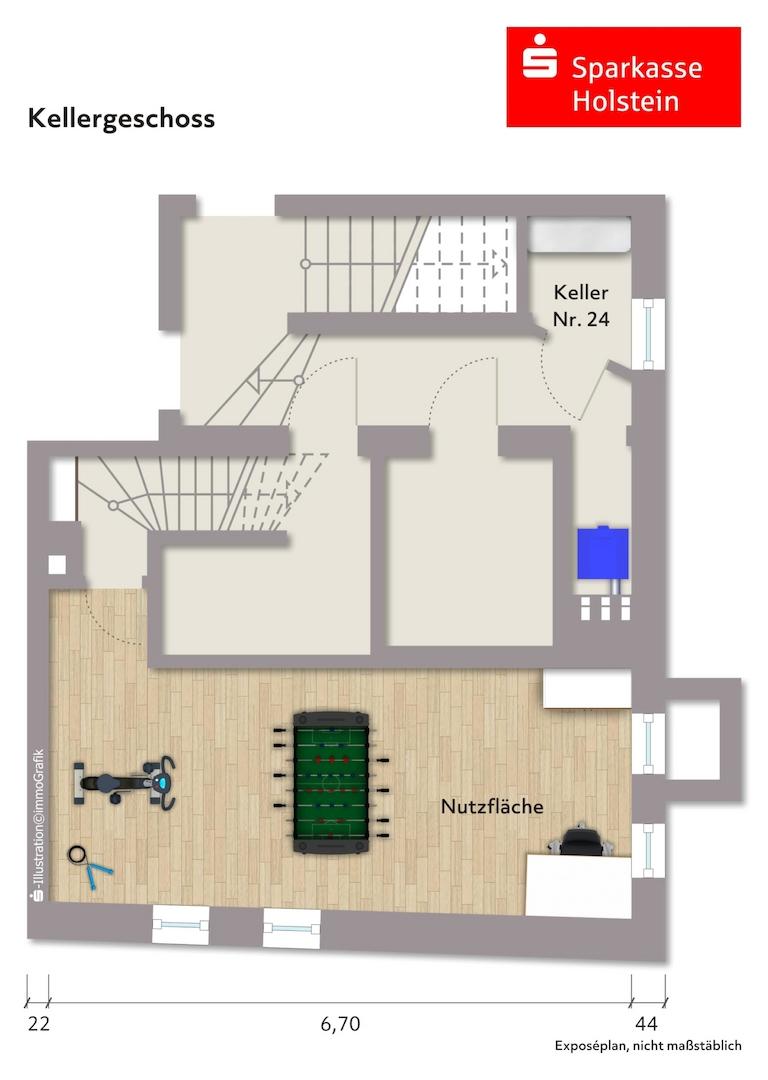 Grundriss möglicher Wohnkeller