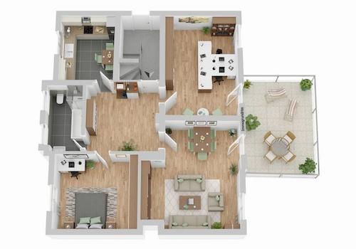 Grundriss 1. OG Wohnung I 