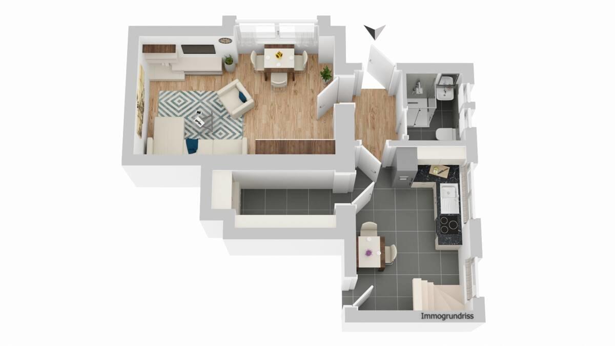 Grundriss Souterrain Whg. III Ebene 1
