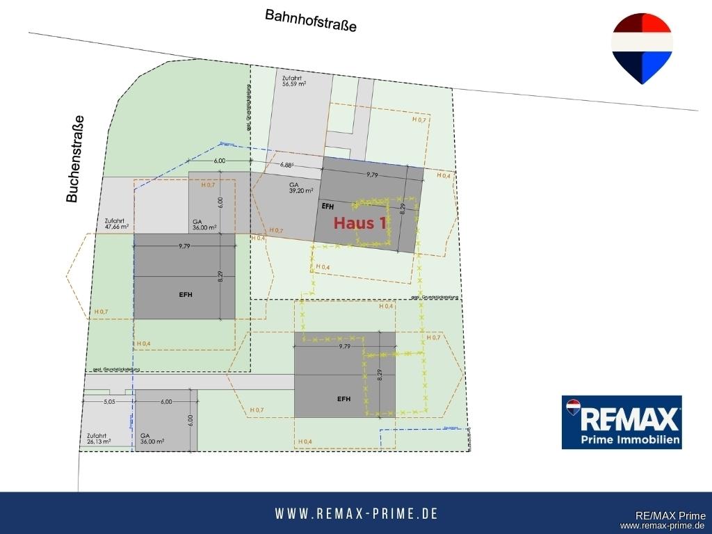 Flächenplanung Haus 1