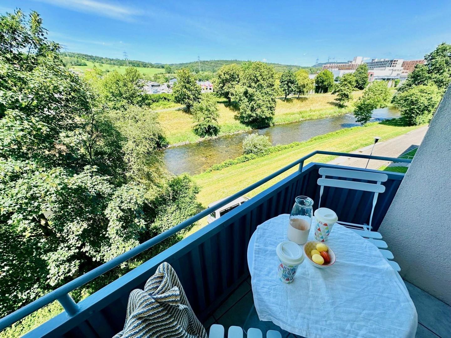 Balkon Flussseite